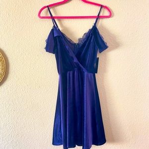 Lulus off shoulder velvet dress